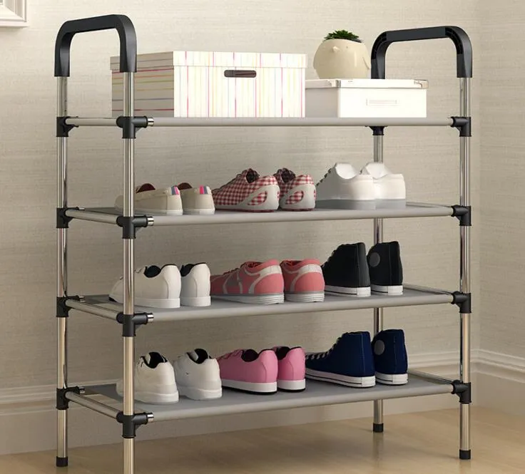 Portable Storage Shoe Rack Shoe Holder 4 Tiers