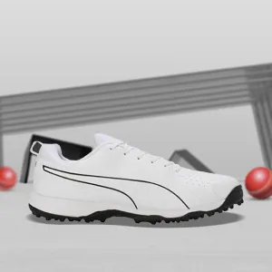 Puma Cricket Pitch Pro Unisex Cricket Shoes (White/Black) 10823901