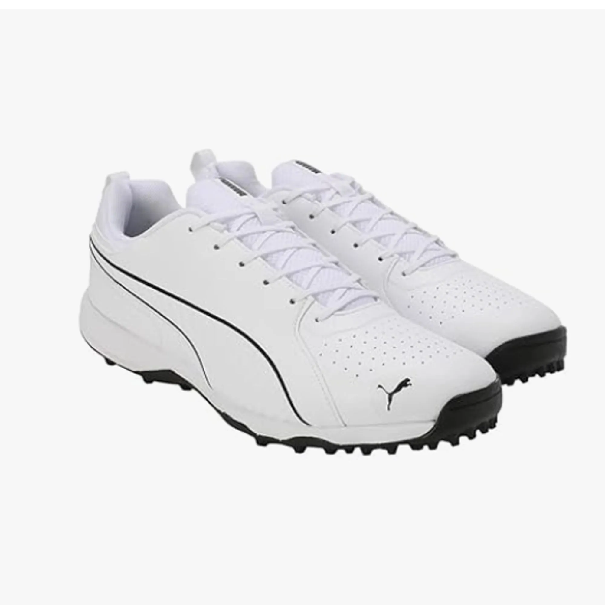 Puma Cricket Pitch Pro Unisex Cricket Shoes (White/Black) 10823901