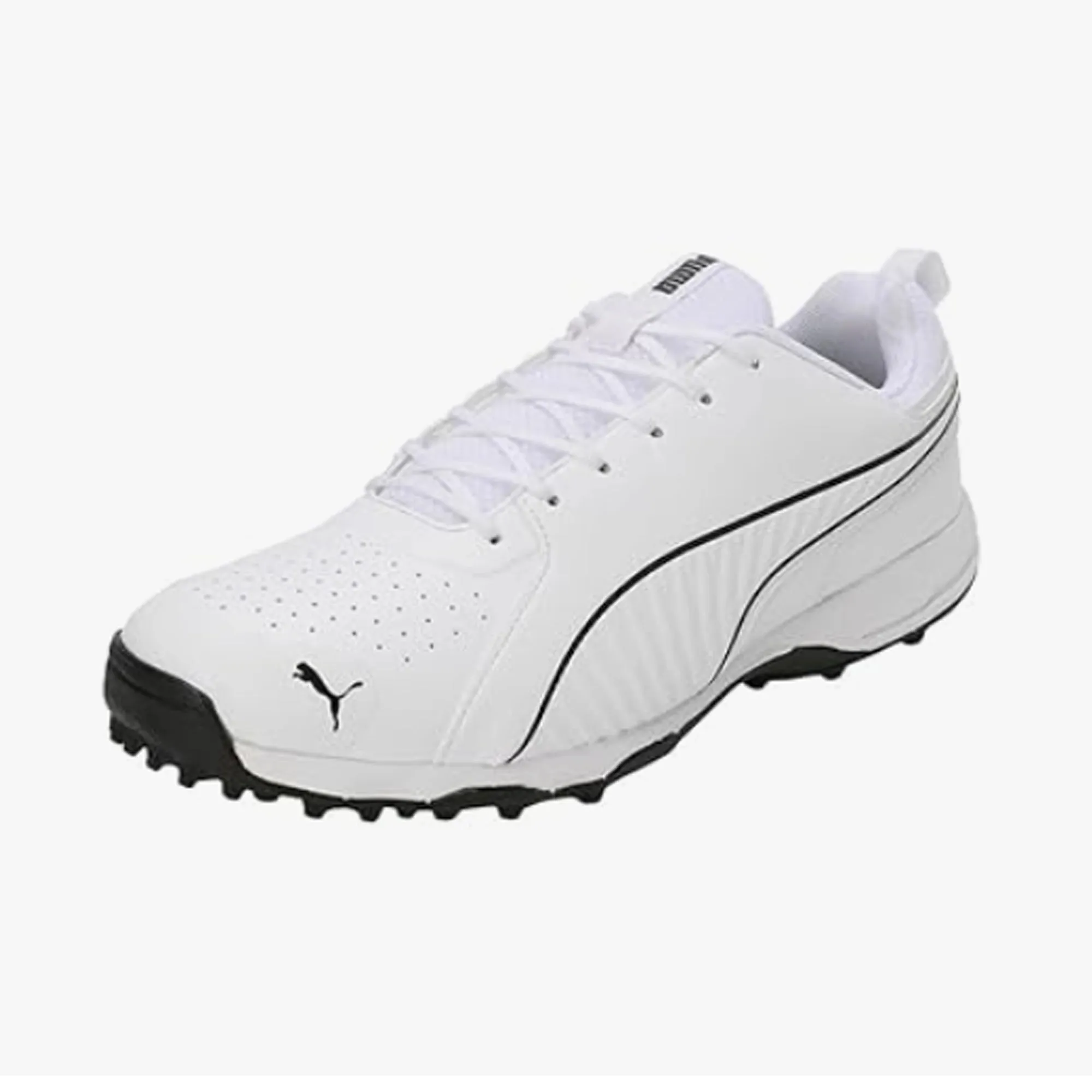 Puma Cricket Pitch Pro Unisex Cricket Shoes (White/Black) 10823901