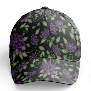 Purple Beaded Rose Snapback Hat