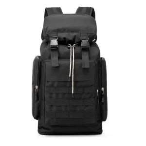 QY868 Outdoor Mountaineering Bag Large Capacity Travel Camping Backpack(Black)