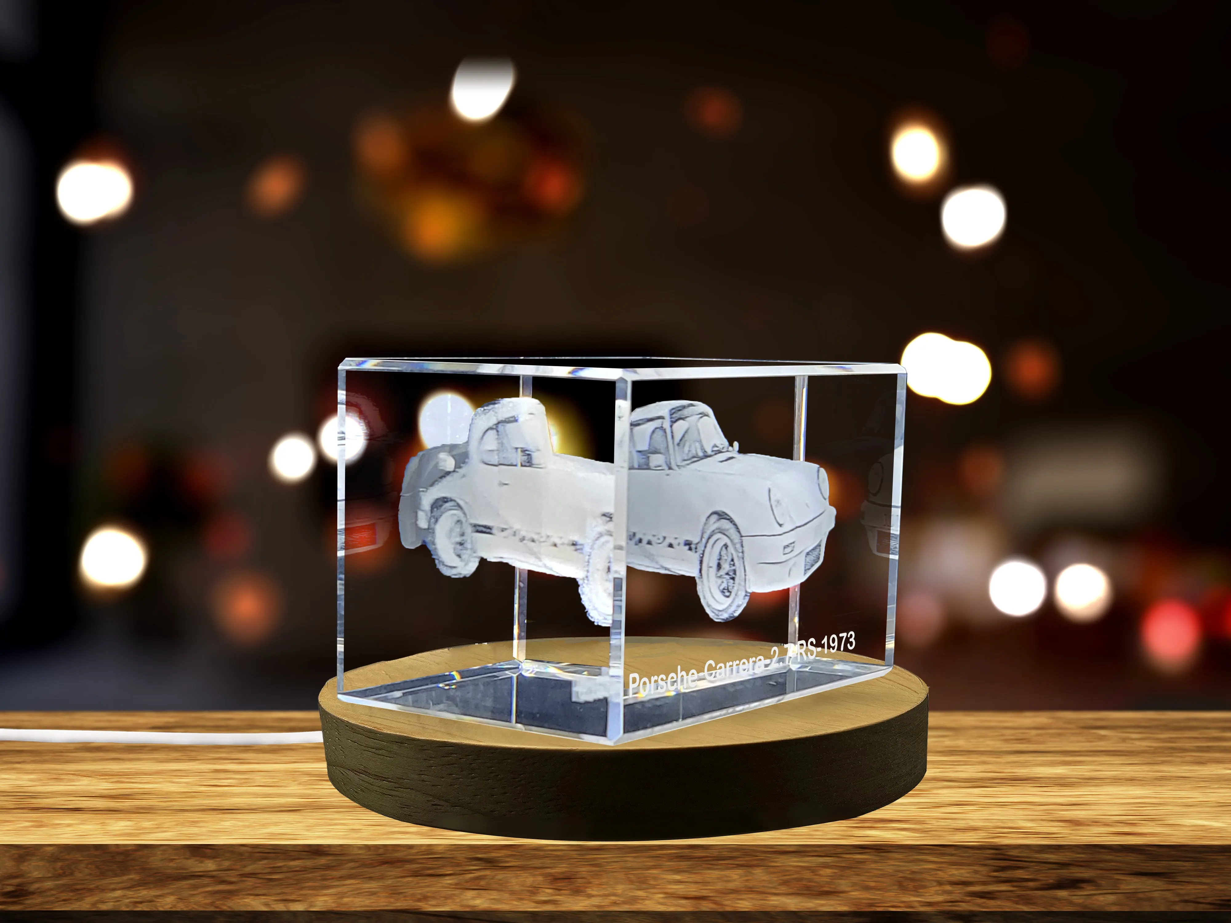 Racing Heritage Perfected: Porsche Carrera 2.7 RS (1973) - 3D Engraved Crystal Tribute