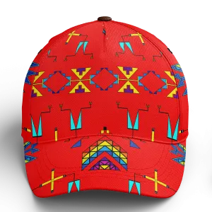 Rainy Chief Rainbow Red Snapback Hat
