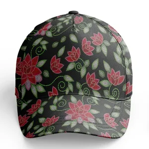 Red Beaded Rose Snapback Hat