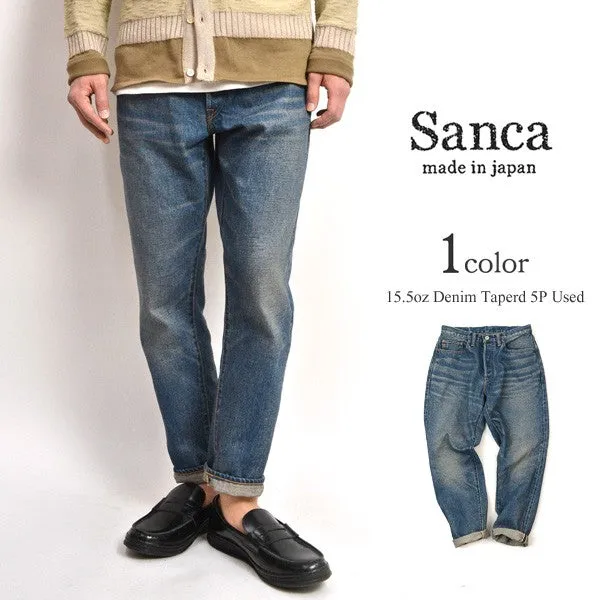 SANCA / 15.5oz Denim Tapered Used 5P Pants