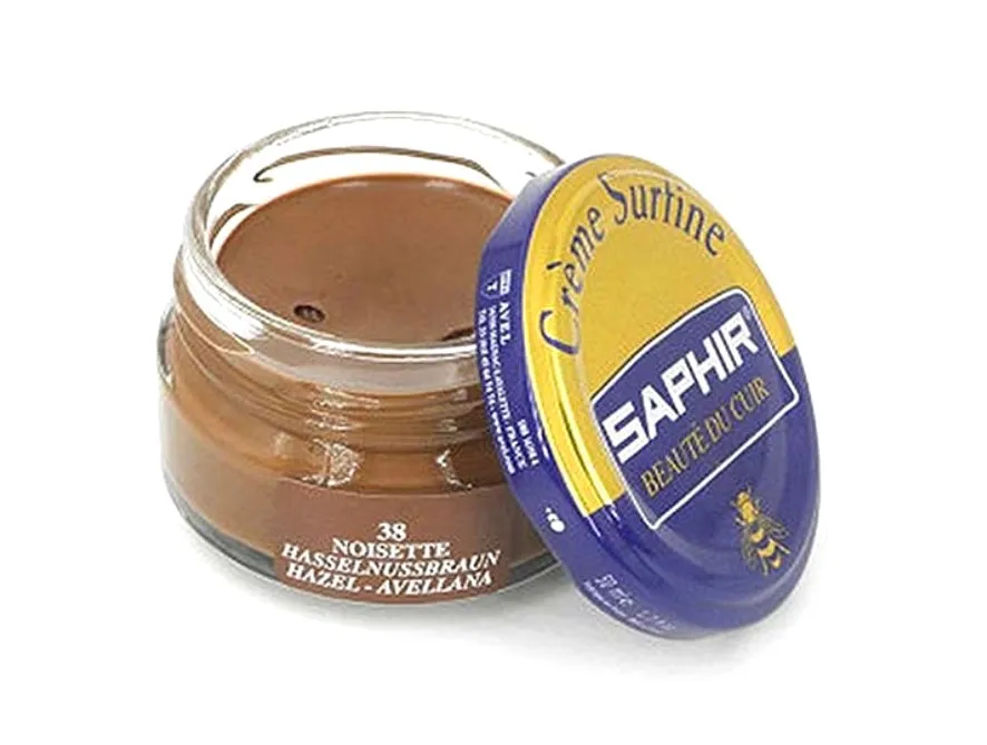 Saphir 38 Noisette Hazel Brown Renovating Cream Polish 50ml Made In France