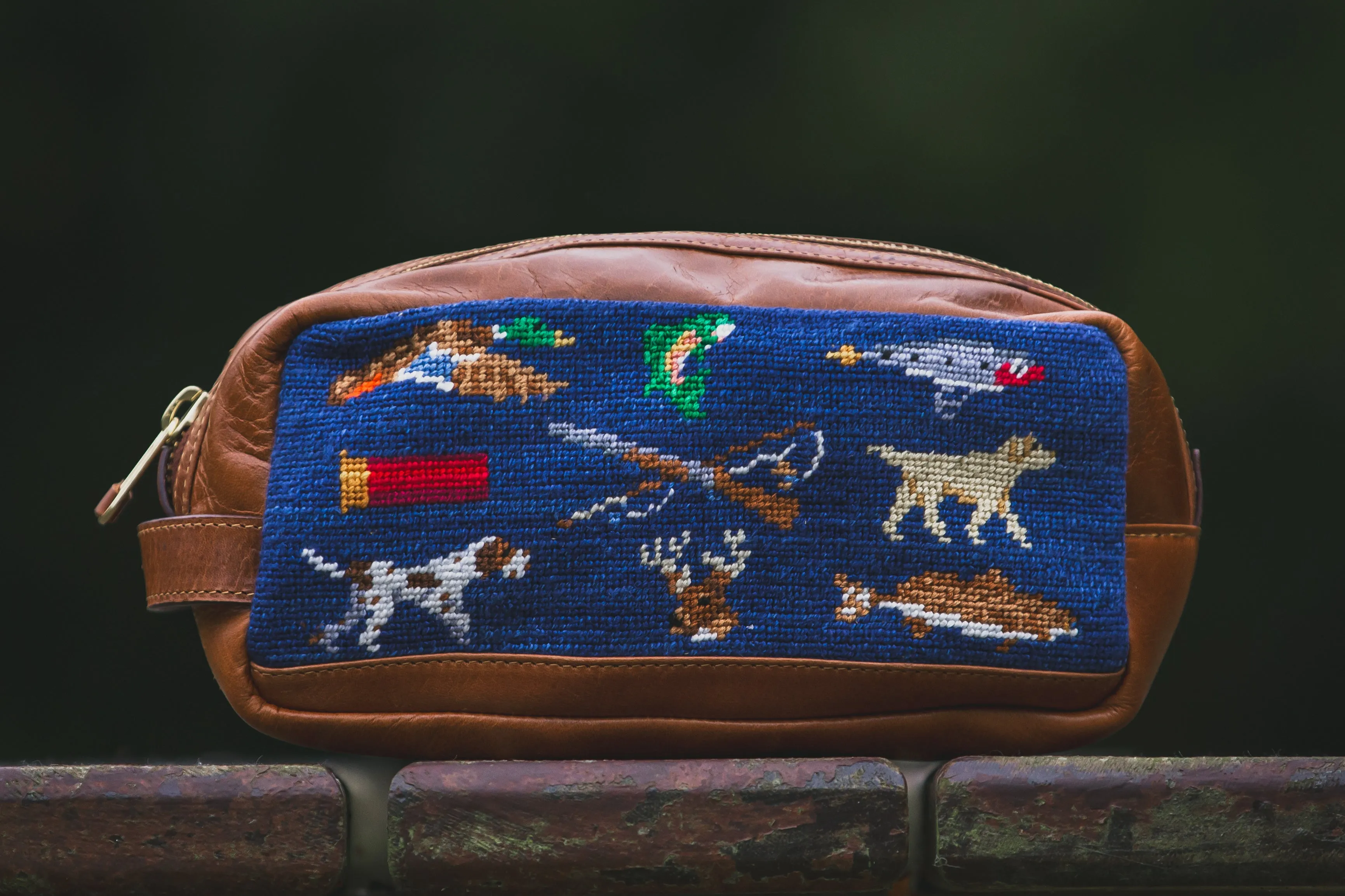 Smathers & Branson Southern Sportsman Needlepoint Toiletry Bag