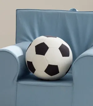 Soccer Ball Shaped Washed Canvas Pillow