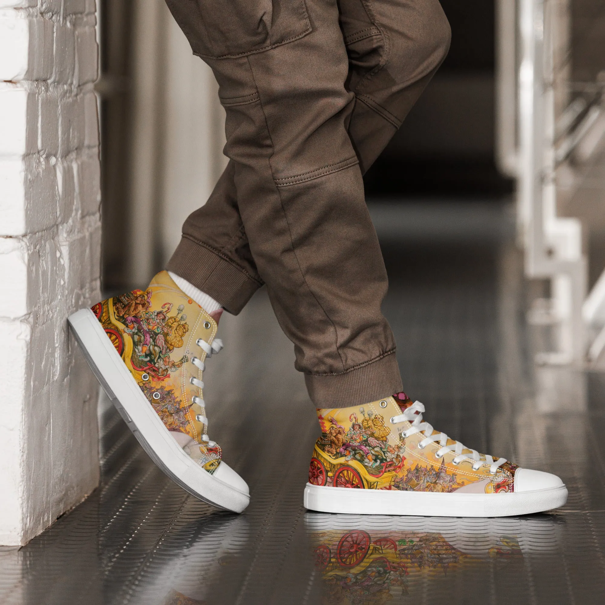 Soul Music Men’s high top canvas shoes - Free Shipping *US SIZES SHOWN! USE CHART!