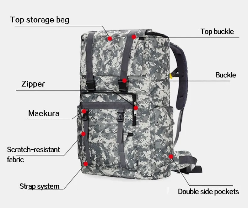 Sport Trekking Camping Travel Large Practical Backpack Outdoor Waterproof Luggage Bag 120L