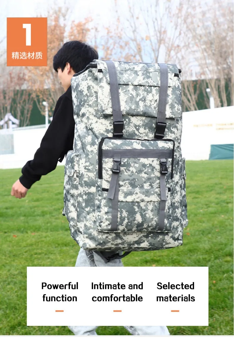 Sport Trekking Camping Travel Large Practical Backpack Outdoor Waterproof Luggage Bag 120L