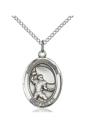 St. Christopher/Football Medal - FN8501