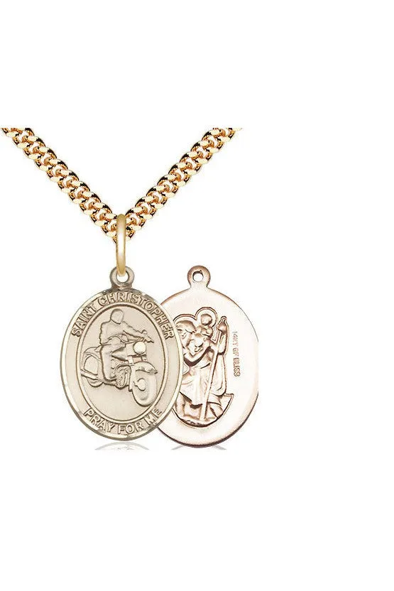 St. Christopher/Motorcycle Medal - FN8185
