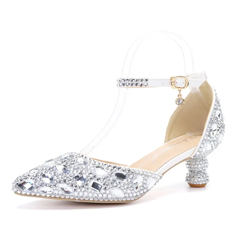 Summer Blue Pointed Pump with Multicolor Fashion Party Shoes-2
