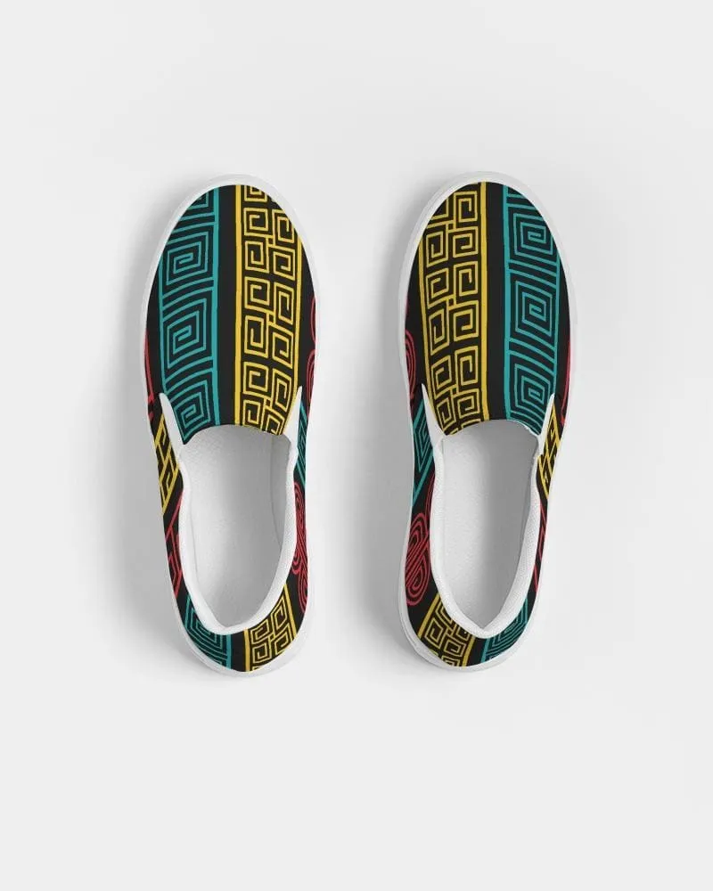Uniquely You Womens Sneakers, Multicolor Slip-On Canvas Shoes - S372809 by inQue.Style