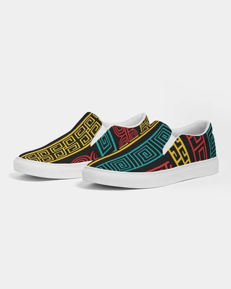 Uniquely You Womens Sneakers, Multicolor Slip-On Canvas Shoes - S372809 by inQue.Style