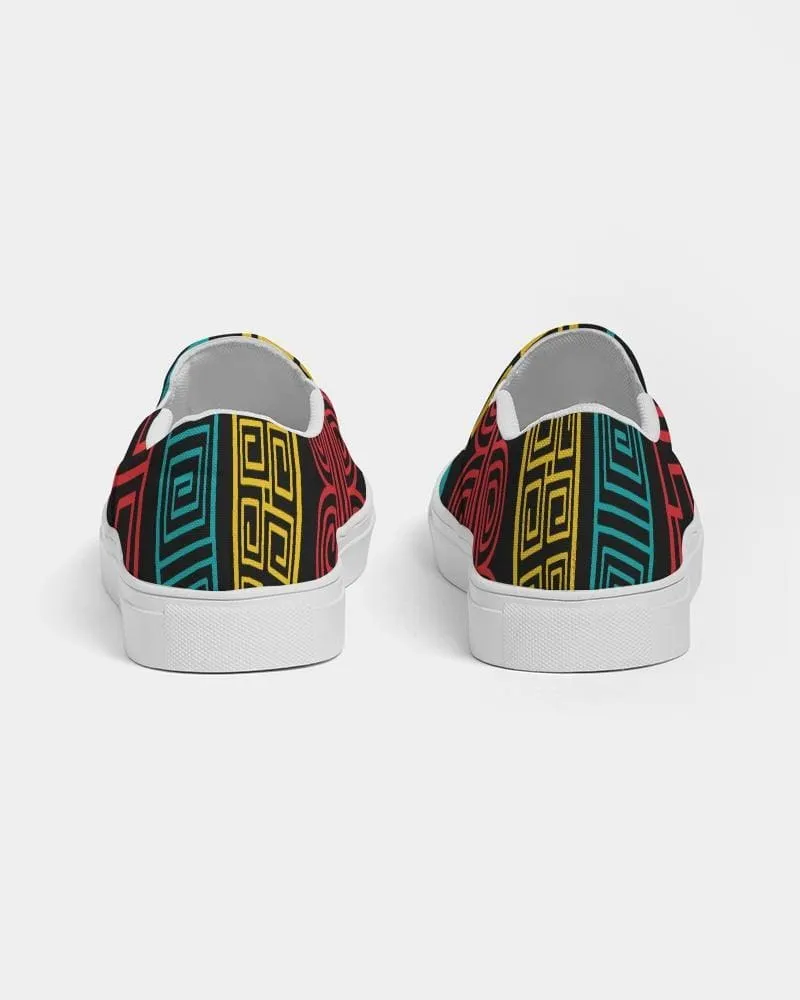 Uniquely You Womens Sneakers, Multicolor Slip-On Canvas Shoes - S372809 by inQue.Style