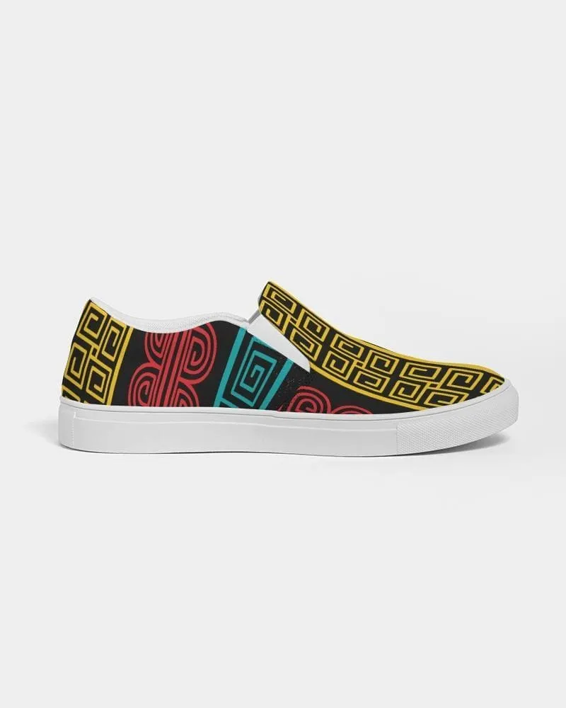 Uniquely You Womens Sneakers, Multicolor Slip-On Canvas Shoes - S372809 by inQue.Style
