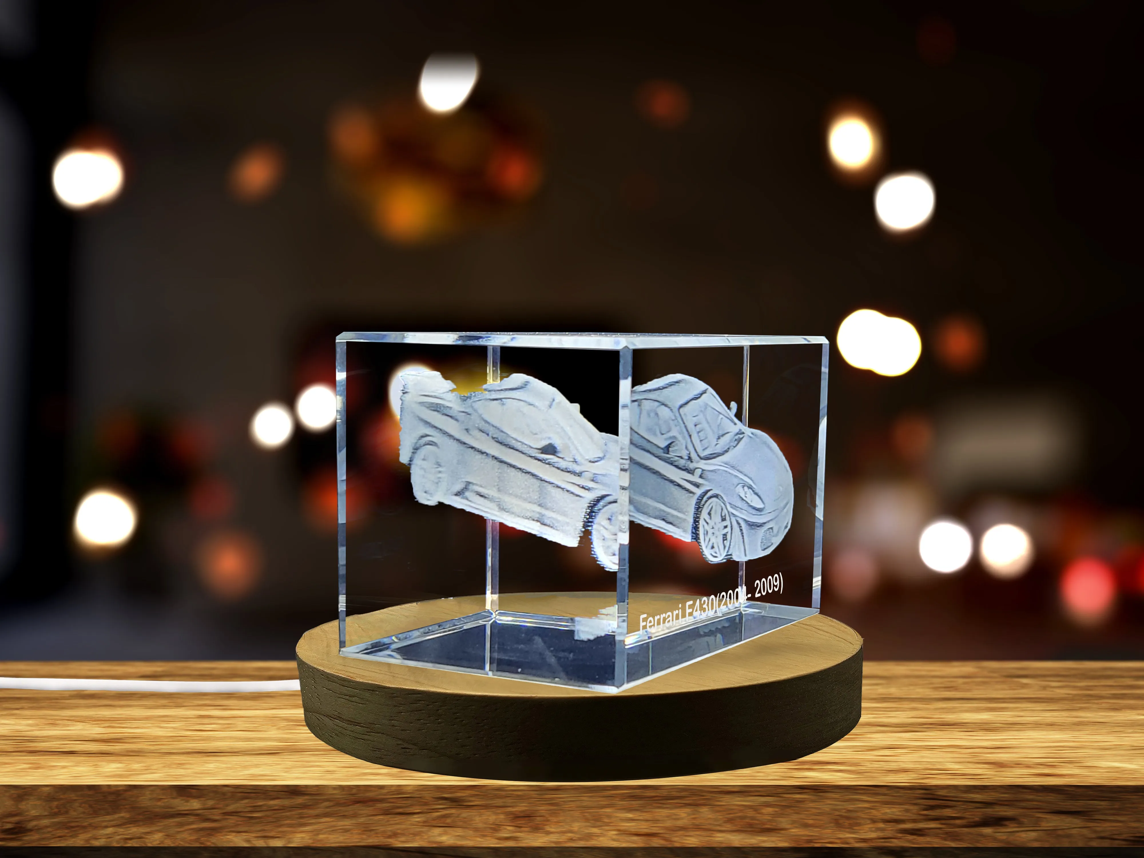 Unleash the Prancing Horse: Ferrari F430 (2004–2009) - 3D Engraved Crystal Tribute