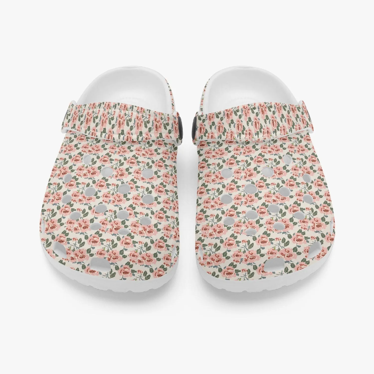 Vampire Art Classic Retro Roses Kids Clogs