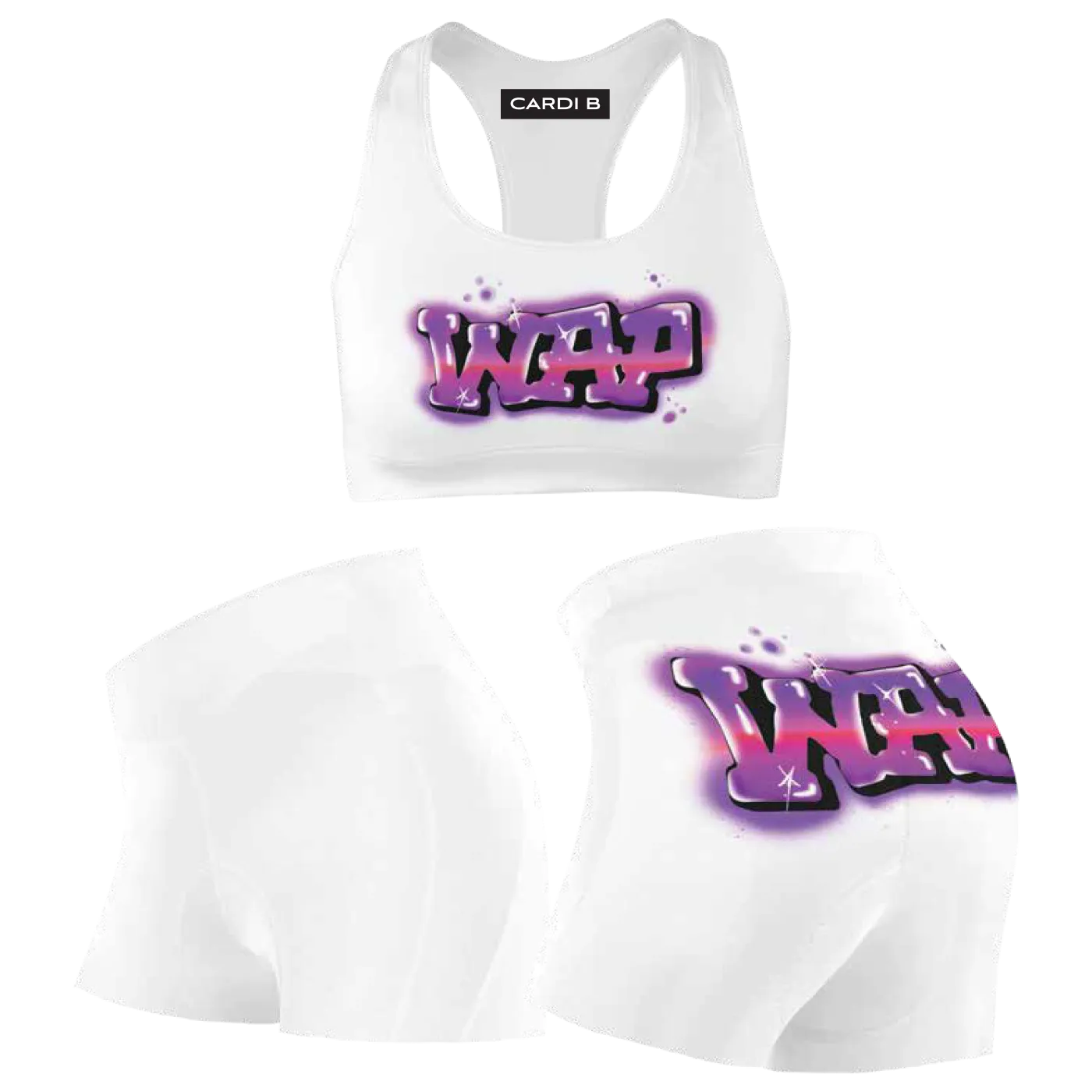 WAP Crop Biker Set (White)   Digital Single