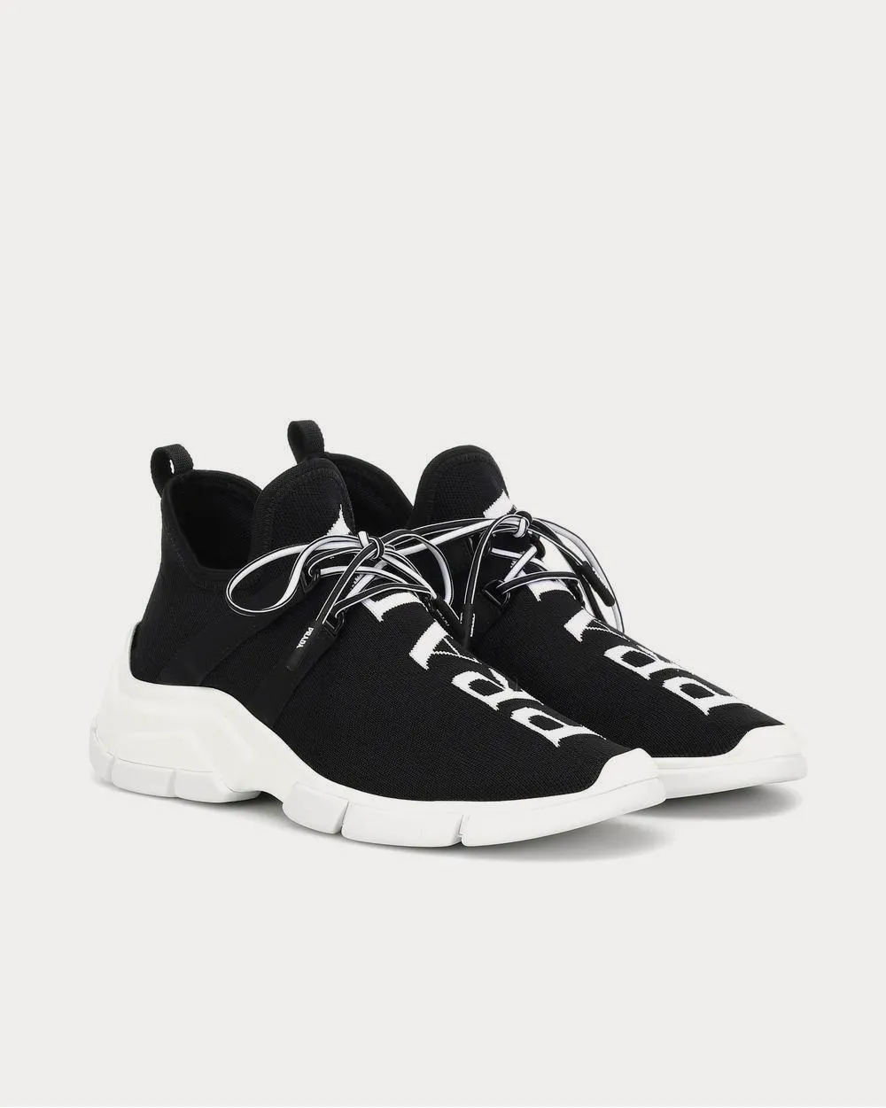 XY Knit black High Top Sneakers