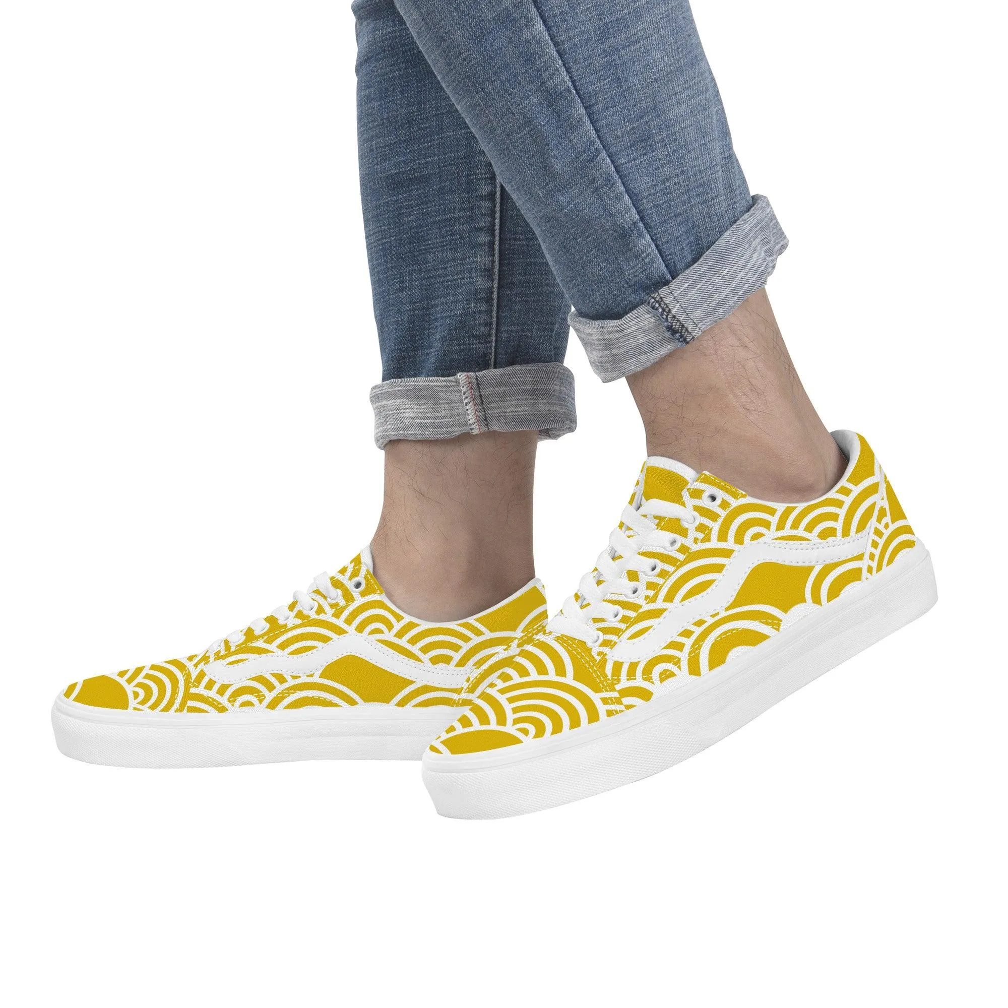 Yellow Low Top Flat Sneaker